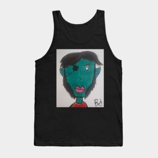 Werewolf Pirate Blue Face Tank Top